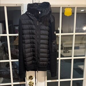 Moncler Black Hooded Puffer Jacket
